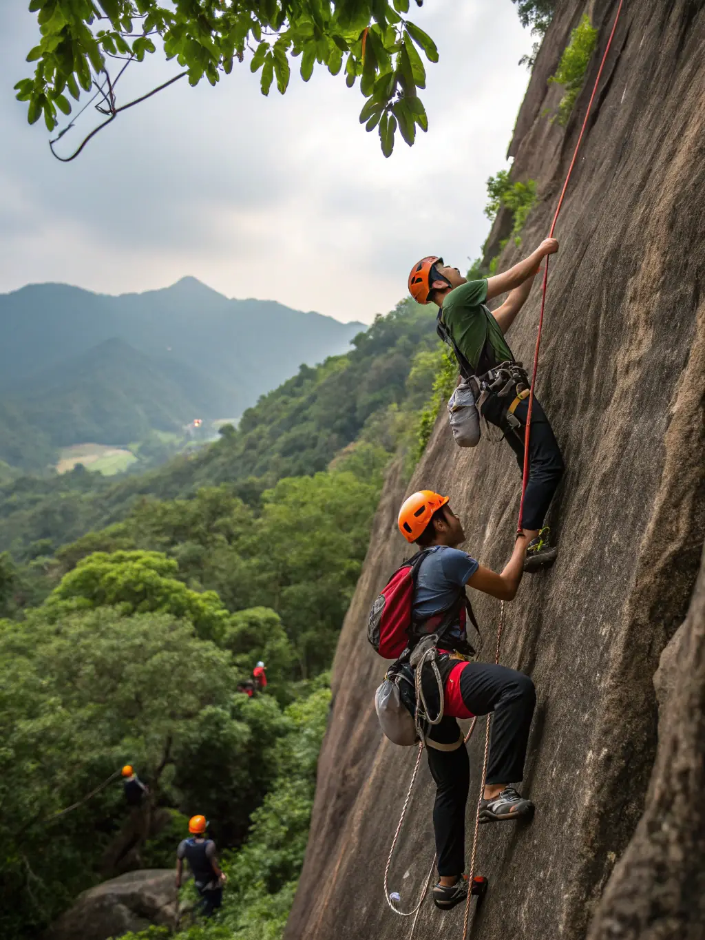 An image of climbers scaling an ice wall during the 2021 Ice Climbing Workshop, demonstrating the techniques and challenges of the sport.
